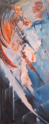 Blutflügel, 1989, 90x200,Öl auf Leinwand