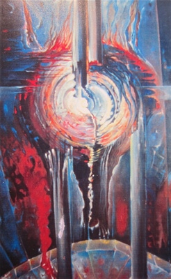 Durchbrochenes Kreuz, 1989, 100x160, Öl auf Leinwand